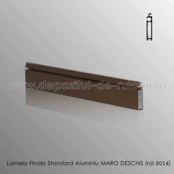 Lamele finale rulouri exterioare aluminiu standard maro deschis ral 8014